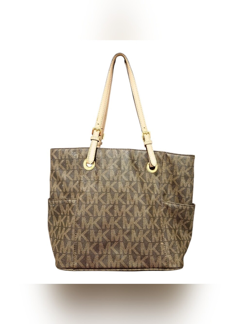 Michael Kors Jet Set Signature Logo East West Large‎ Tote Shoulder Travel Bag